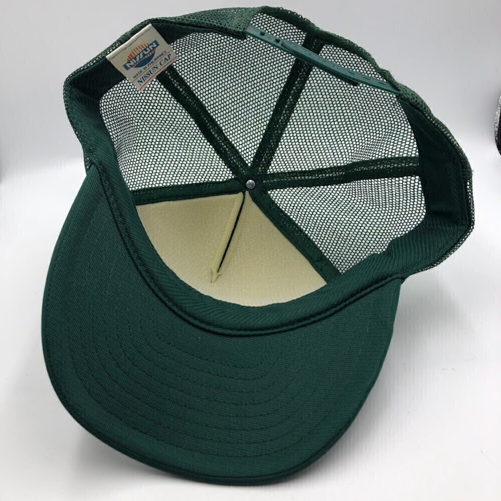 Vintage Flyers Green Mesh Trucker Nissun Baseball Cap Hat Mid Century Snapback - Picture 6 of 10